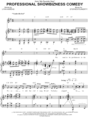Professional Showbizness Comedy from MY FAVORITE YEAR - Sheet Music