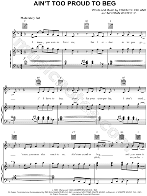 Ain't Too Proud To Beg