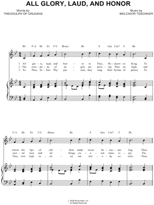 All Glory, Laud and Honor