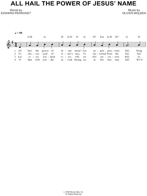 All Hail the Power of Jesus' Name