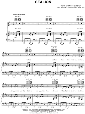 Sealion by Feist - Sheet Music