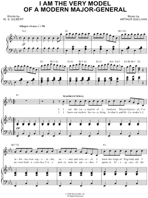 I Am the Very Model of a Modern Major General