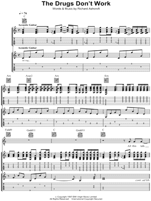 The Drugs Don't Work by The Verve - Sheet Music