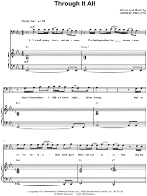 Through It All by Selah - Sheet Music