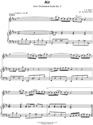 Air on the G String - Piano Accompaniment