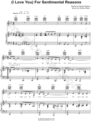 (I Love You) For Sentimental Reasons