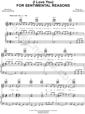 (I Love You) for Sentimental Reasons