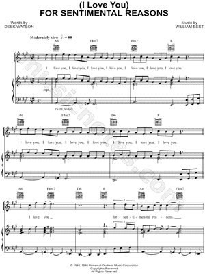 (I Love You) for Sentimental Reasons