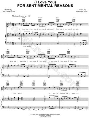 (I Love You) for Sentimental Reasons