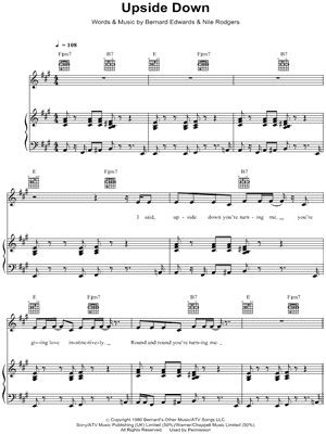 Upside Down by Diana Ross - Sheet Music