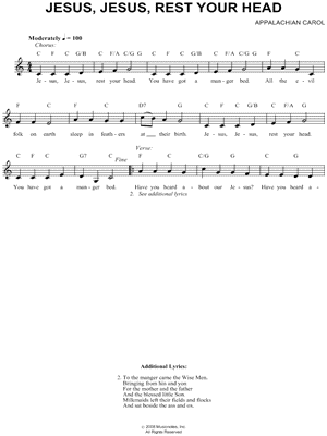 Jesus, Jesus, Rest Your Head