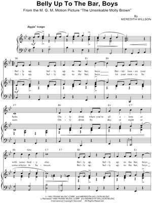 Belly Up To the Bar, Boys by Tammy Grimes - Sheet Music
