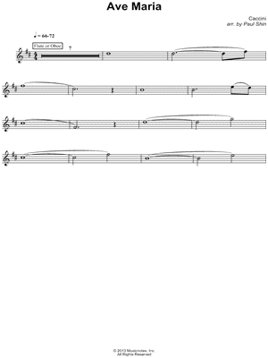 Ave Maria - Flute or Oboe