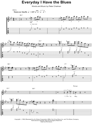 Everyday I Have the Blues by B.B. King - Sheet Music