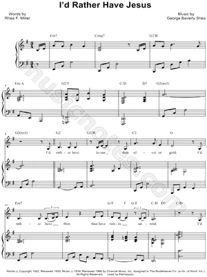 I'd Rather Have Jesus