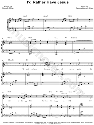 I'd Rather Have Jesus