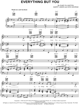 Everything But You by Duke Ellington - Sheet Music