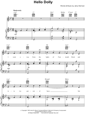 Hello Dolly by Louis Armstrong - Sheet Music