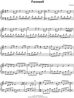 Farewell by Yiruma - Sheet Music
