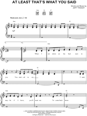 At Least That's What You Said