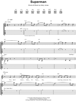 Superman by Stereophonics - Sheet Music