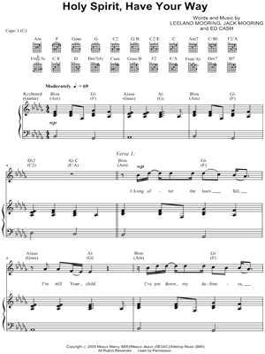 Holy Spirit, Have Your Way by Leeland - Sheet Music