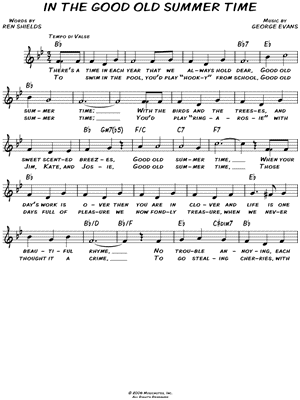 In the Good Old Summer Time