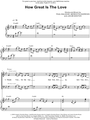 How Great Is the Love