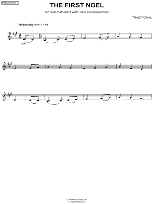 The First Noel - F Instrument
