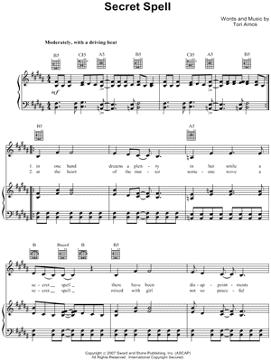 Secret Spell by Tori Amos - Sheet Music