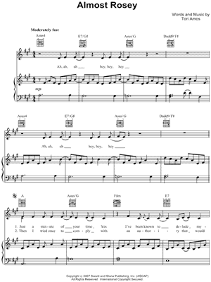 Almost Rosey by Tori Amos - Sheet Music