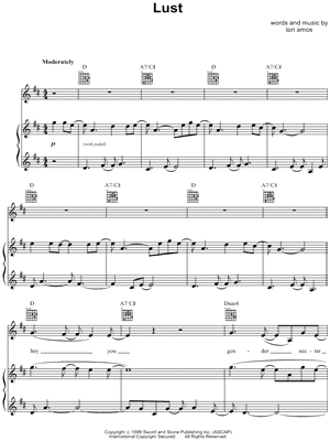 Lust by Tori Amos - Sheet Music