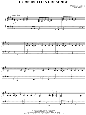 Come Into His Presence