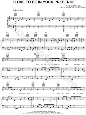 I Love To Be In Your Presence