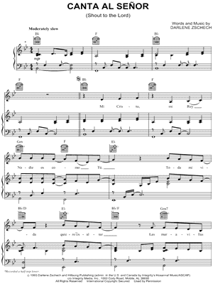 Canta al Señor (Shout To The Lord) by Ingrid Rosario - Sheet Music