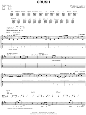 Crush by Dave Matthews Band - Sheet Music