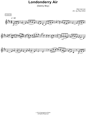 Londonderry Air - Violin 2