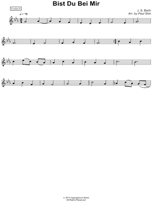 Bist Du Bei Mir - Violin (Part 2)