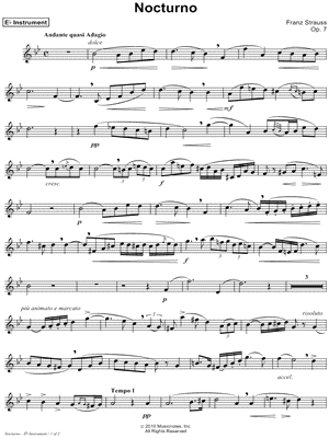 Nocturno - Eb Instrument
