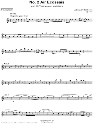 Air Ecossais, Op. 107, No. 2 - F Instrument