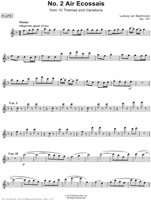 Air Ecossais, Op. 107, No. 2 - C Instrument (Flute)