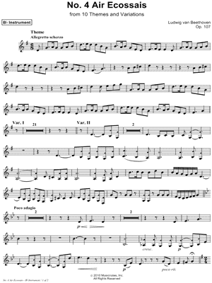 Air Ecossais, Allegretto Scherzo: Op. 107, No. 4 - Bb Instrument