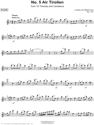 Air Tirolien, Op. 107, No. 5 - C Instrument (Flute)