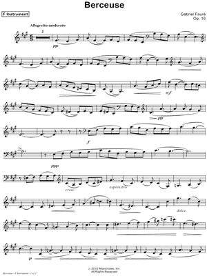 Berceuse - F Instrument