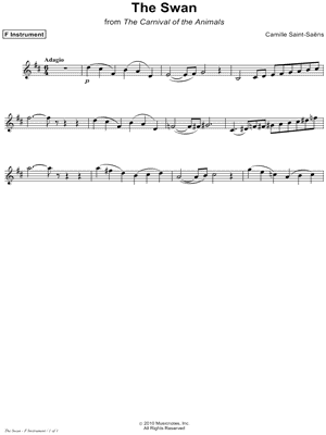 The Swan (Le Cygne) - F Instrument