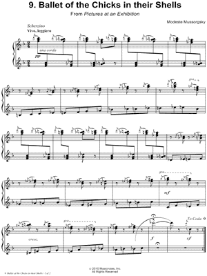 Pictures at an Exhibition: 9. Ballet of the Chicks In Their Shells