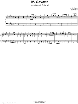 French Suite No. 6, BWV 817: IV. Gavotte