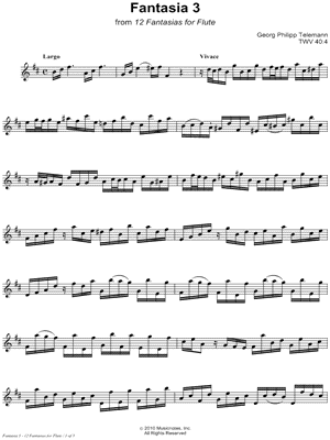 12 Fantasias for Flute: 3. Fantasia in B Minor