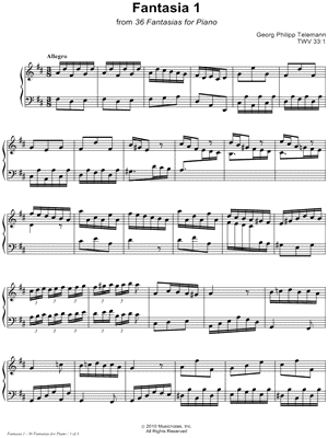 36 Fantasies for Piano: Fantasia 1