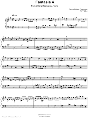 36 Fantasies for Piano: Fantasia 4